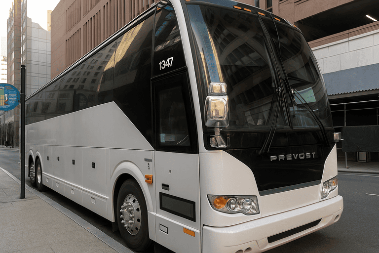 a Charter Bus Rental Franklin coach bus