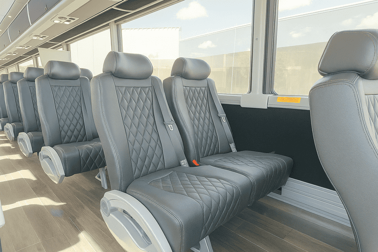 interior of Charter Bus Rental Franklin charter bus